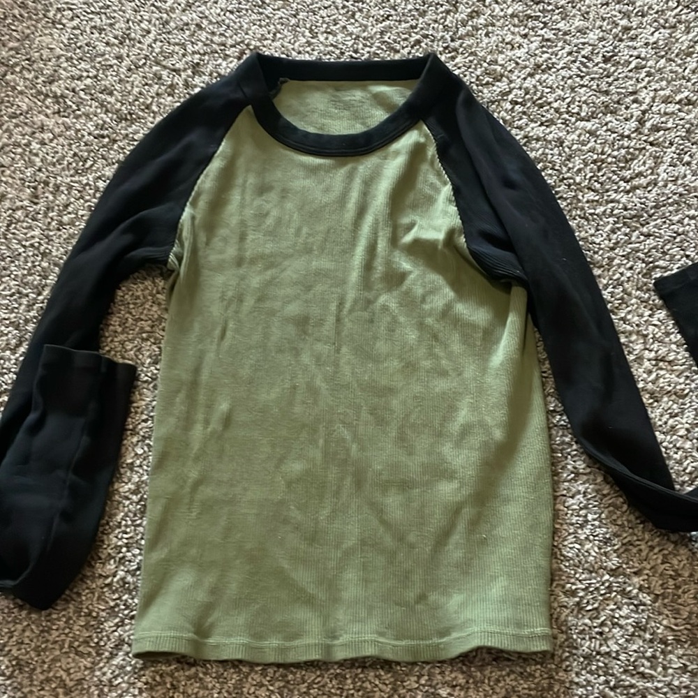 Brandy green and black long sleeve